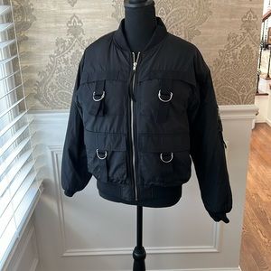 Forever 21 |  Black bomber jacket Size S